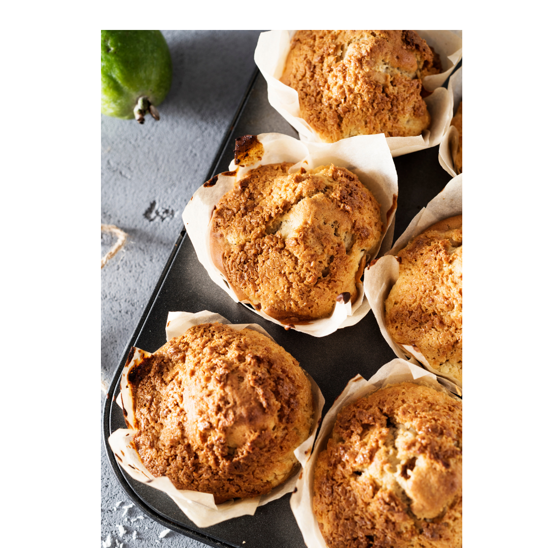 Feijoa and Apple Muffins