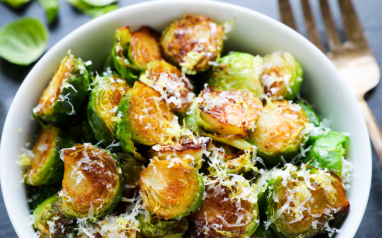 Sauteed Brussels Sprouts & Parmesan