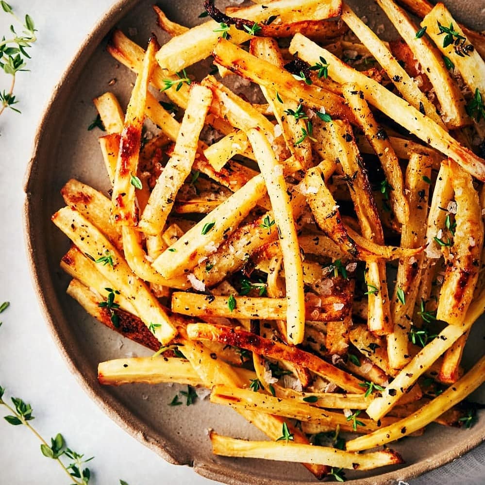 Oven Baked Parmesan & Garlic Parsnip Fries