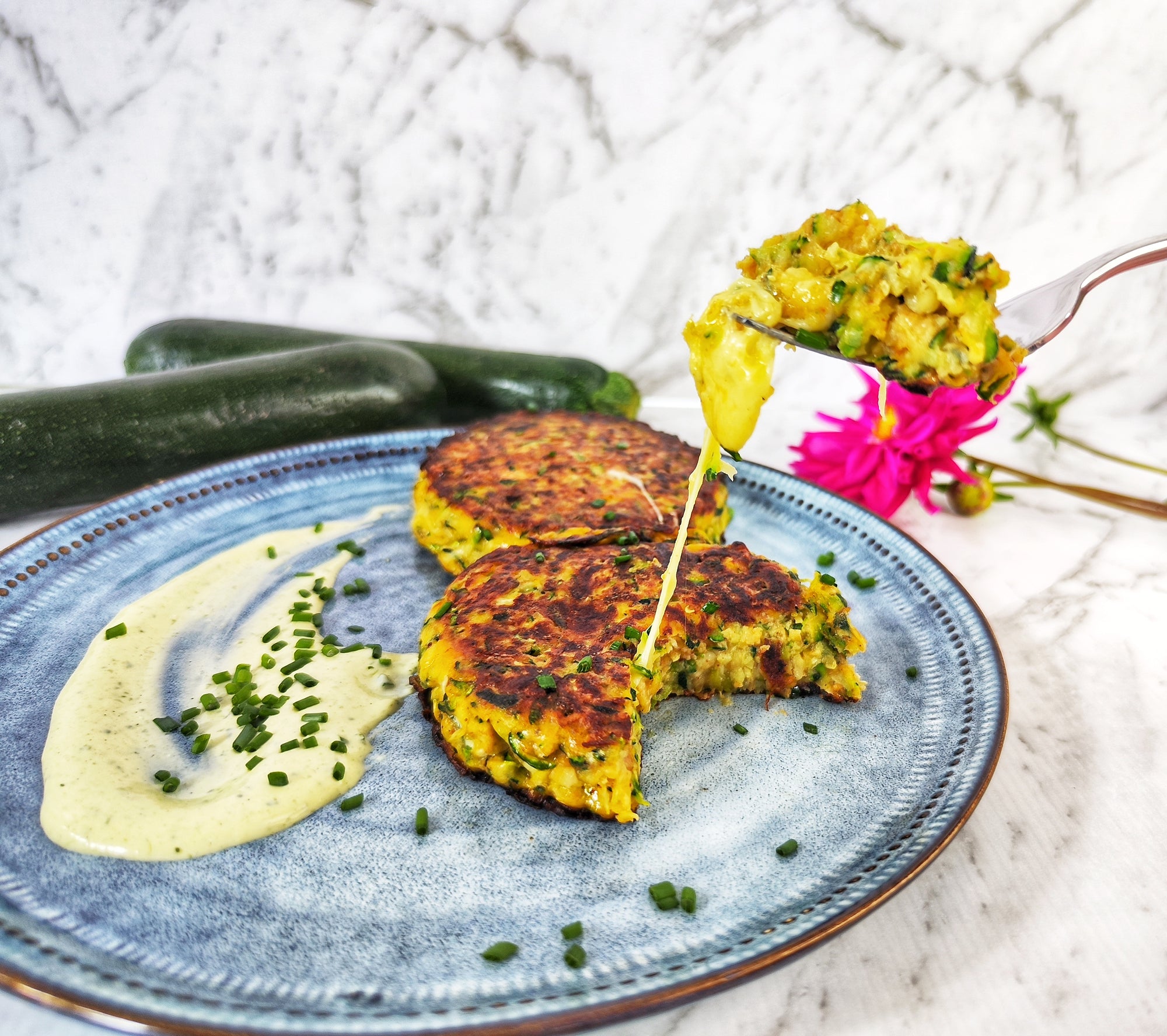 Melt-in-the-middle Courgette Fritters