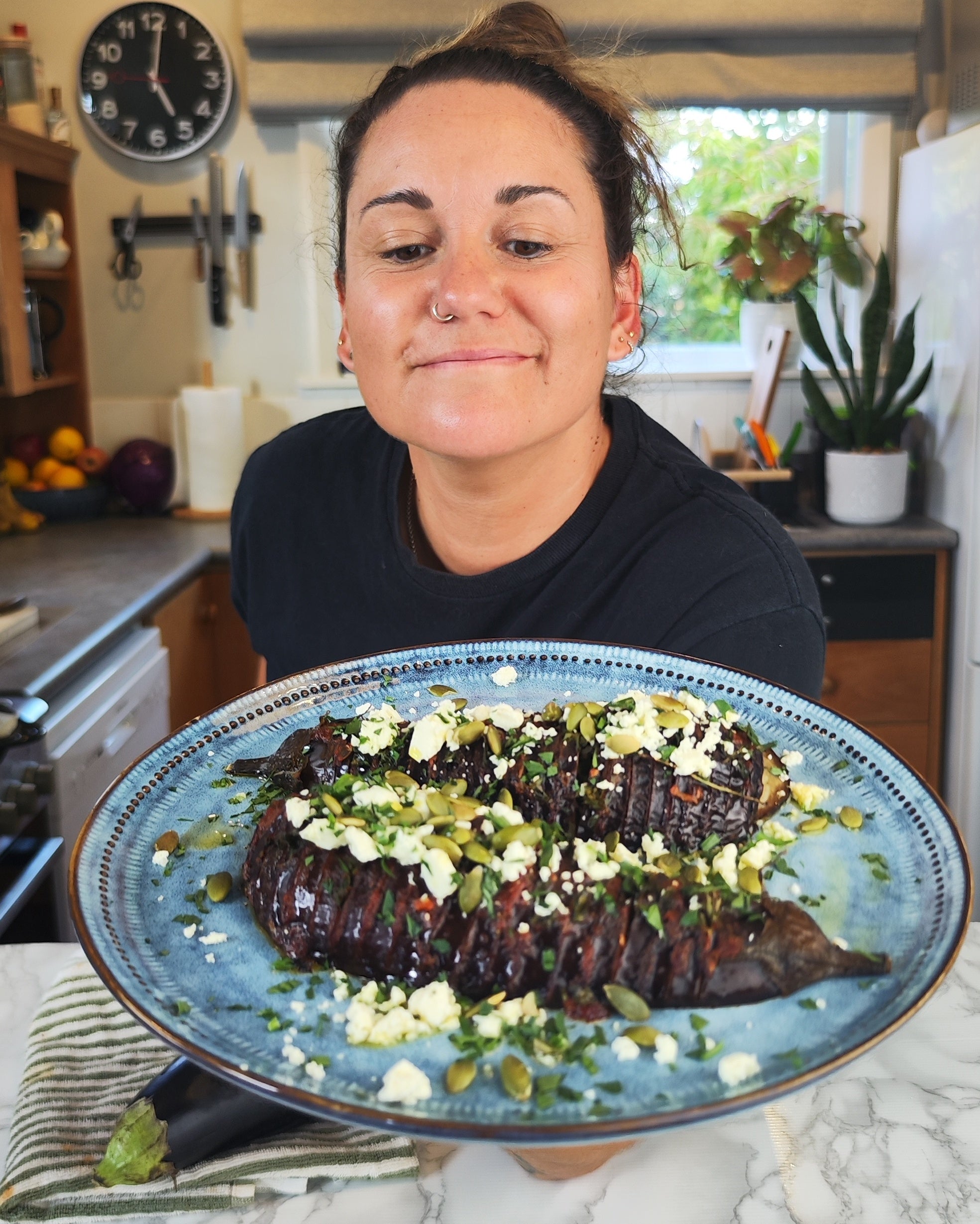 Eggplant Hasselback with Tomato Butter