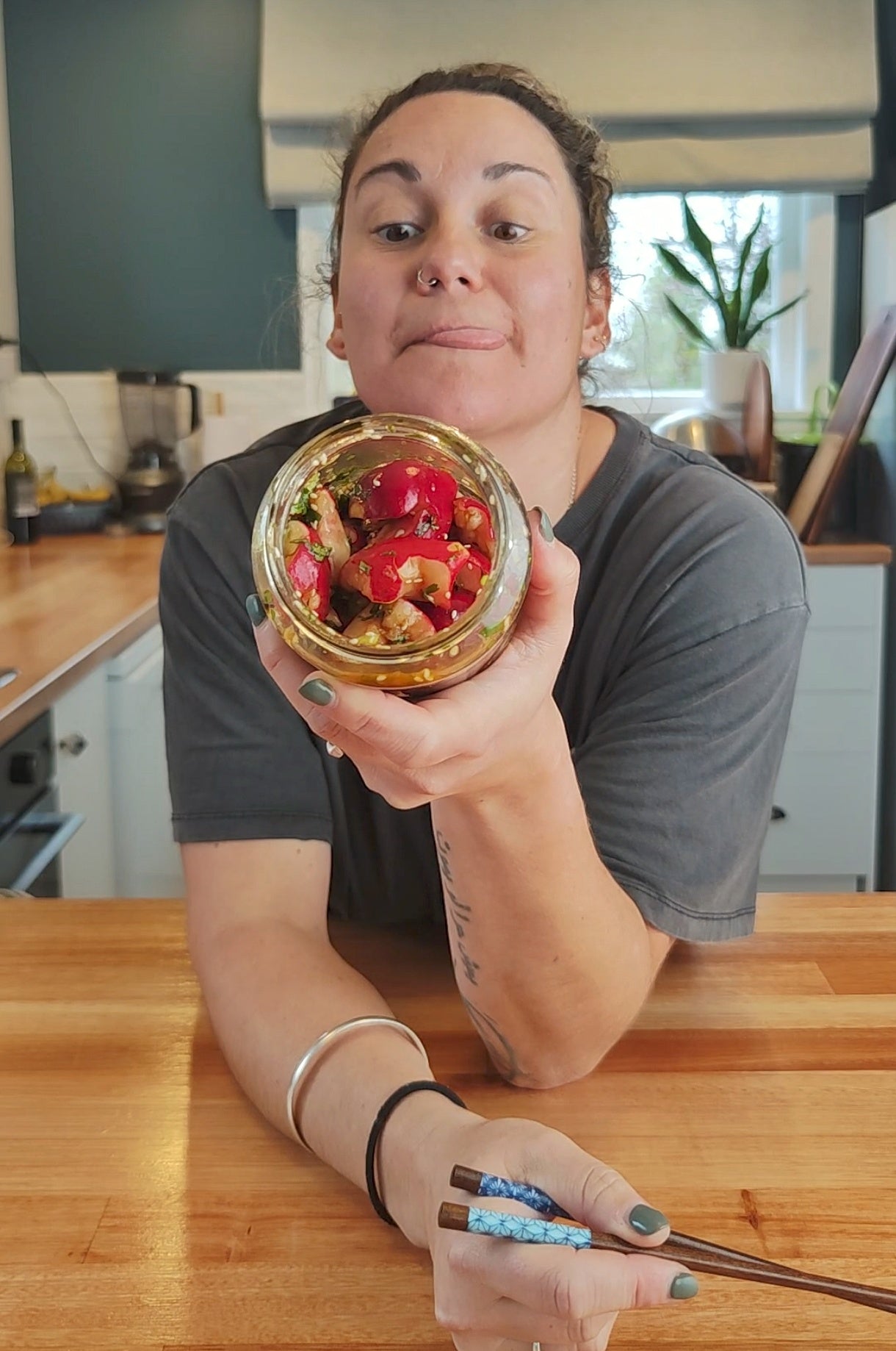 Smashed Radish Salad