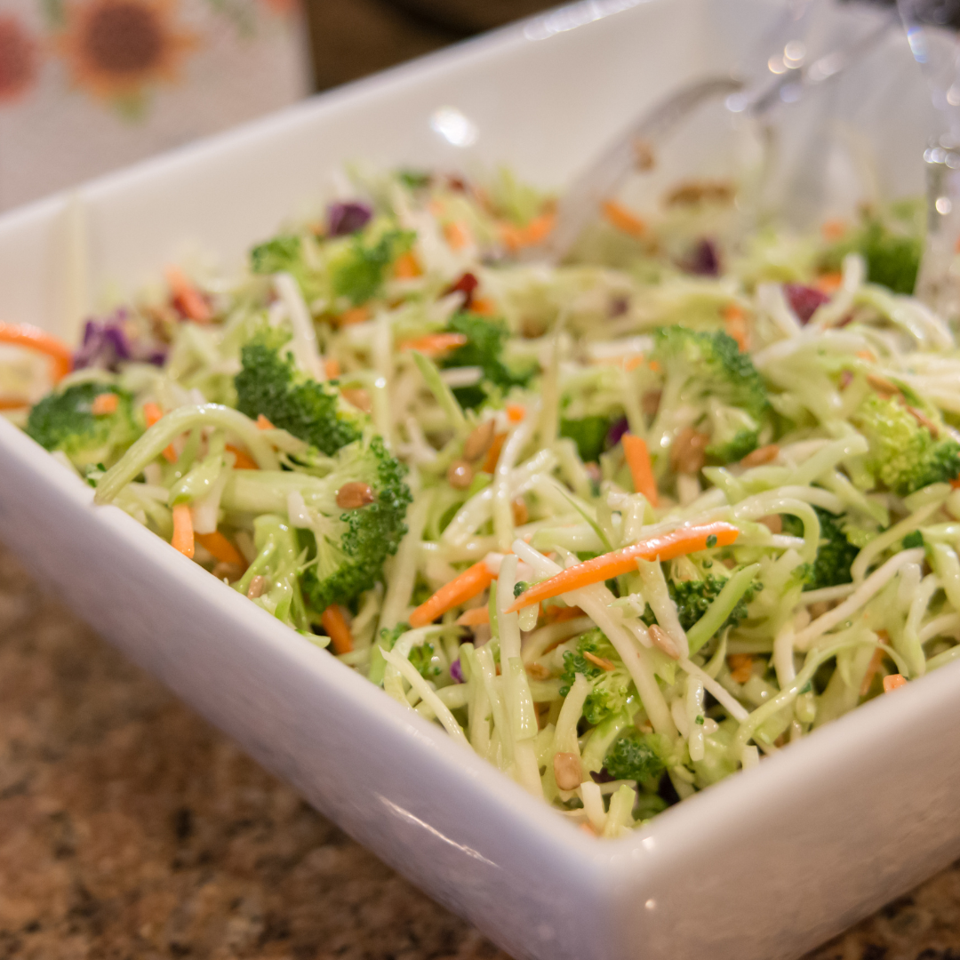 Broccoli Stem Coleslaw misfit garden recipe taupo