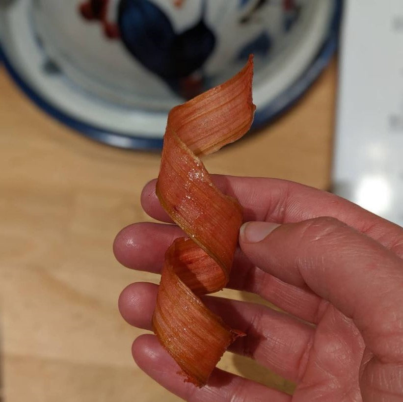 misfit garden rhubarb spiral recipe candied rhubarb