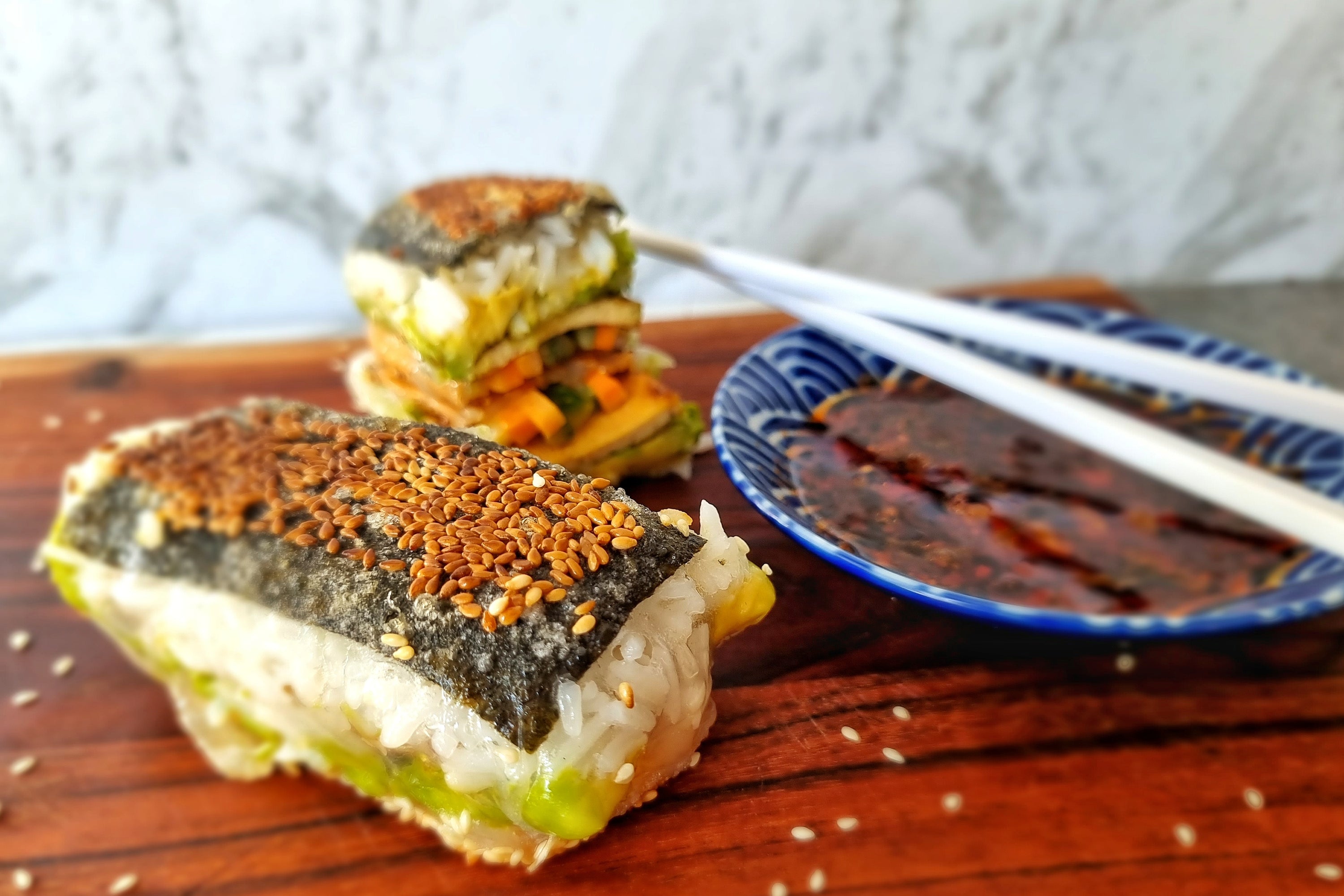 Love Food Hate Waste leftover rice rolls Misfit Garden Taupo New Zealand wonky vegetable subscription