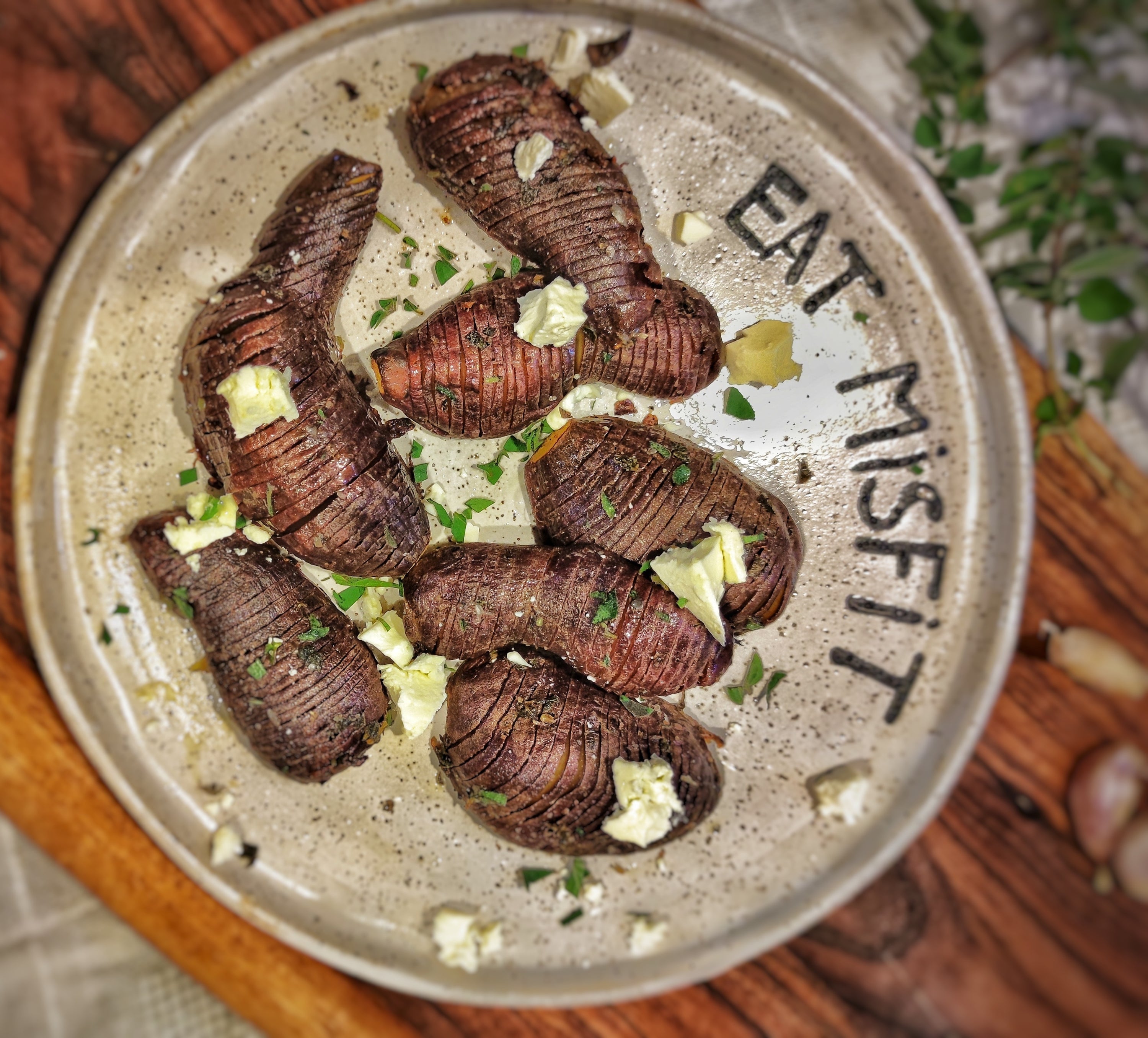 Misfit Garden Purple Kumara Hasselback Roasted Recipe Taupo