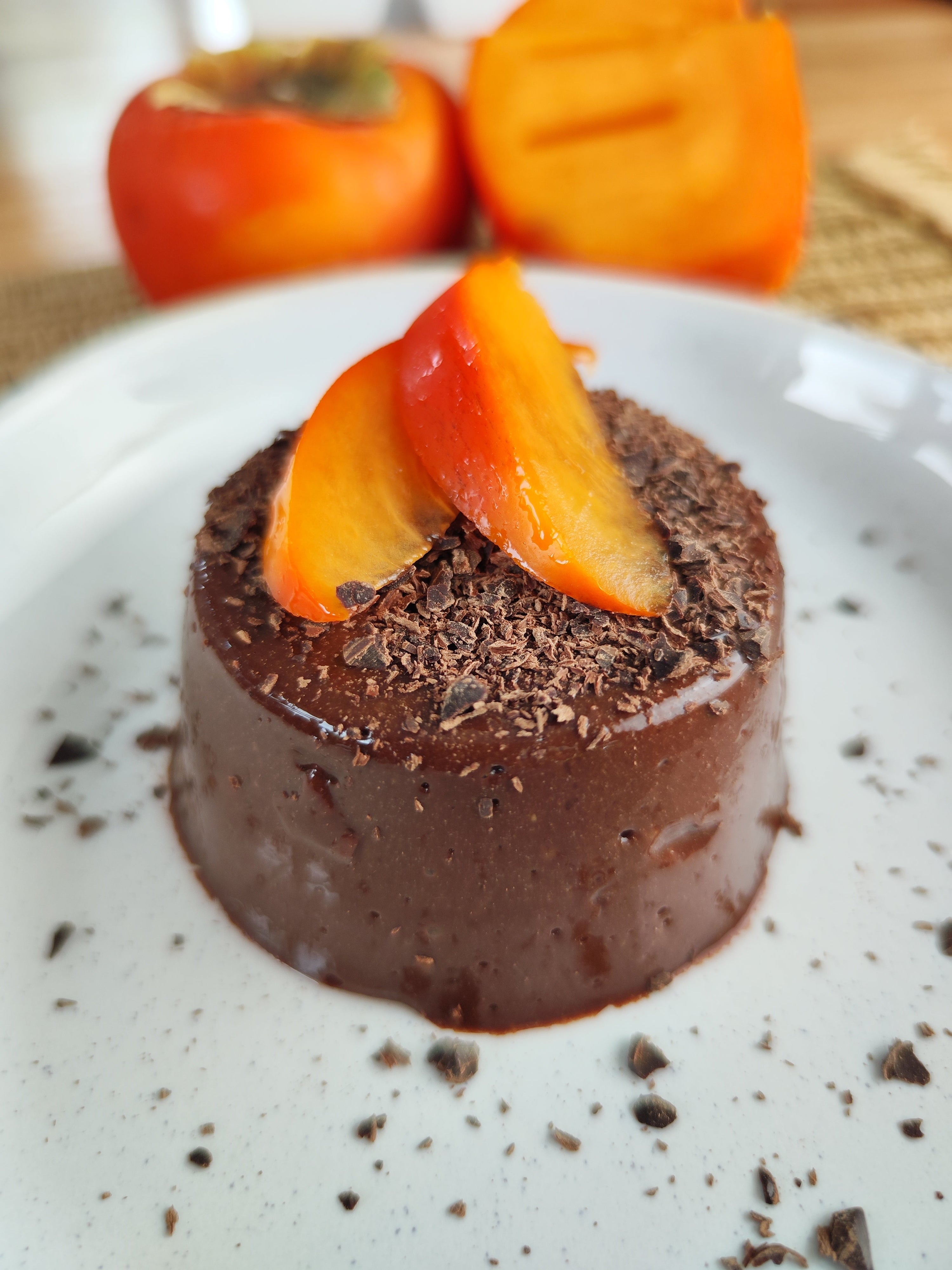 2 Ingredient Persimmon Chocolate Pudding