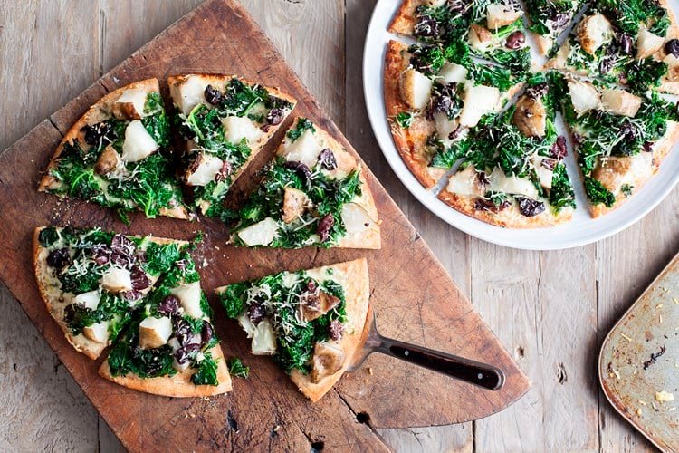 Jerusalem Artichoke & Spinach Pizza