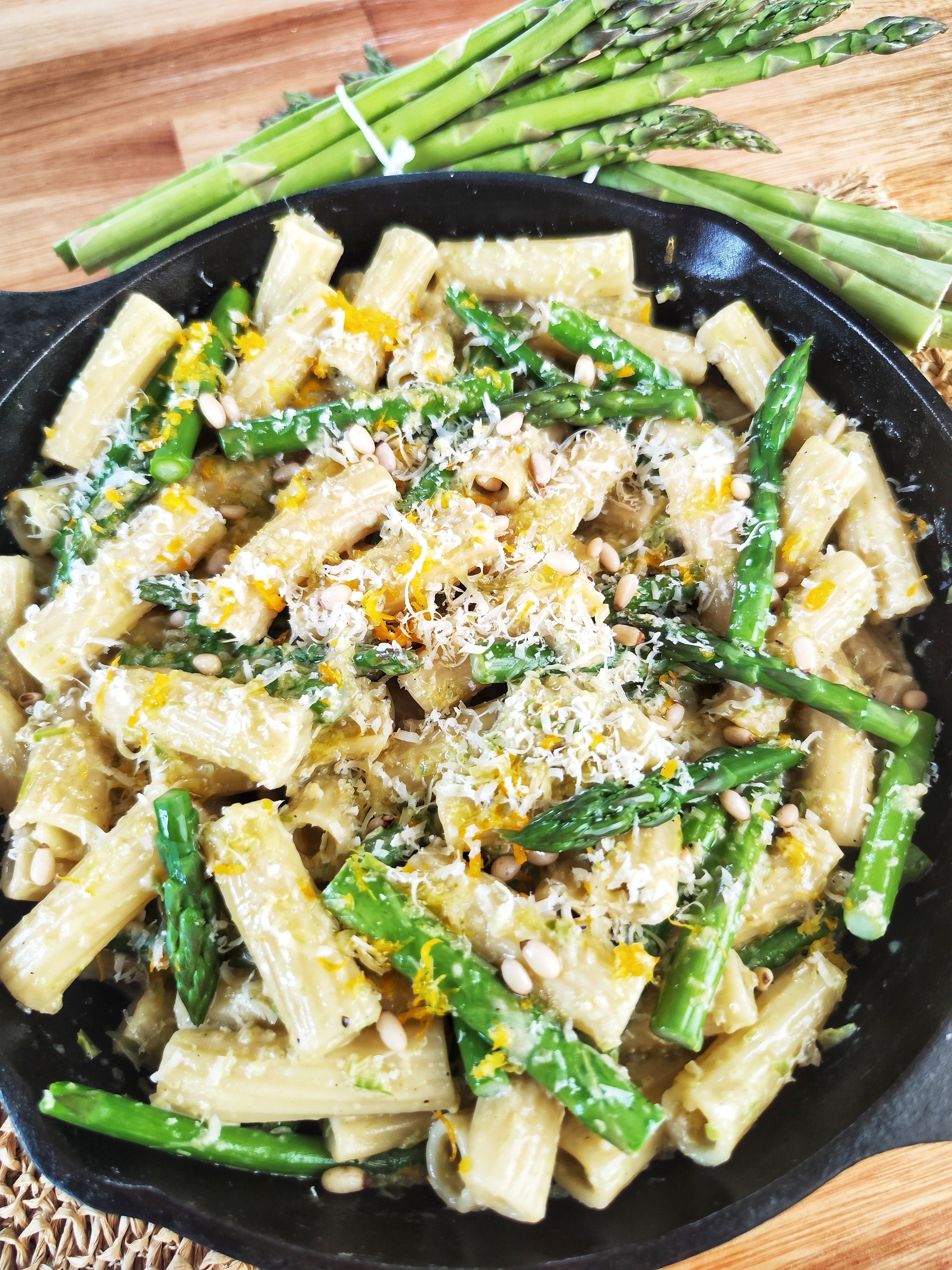 Creamy Asparagus Stem Pasta