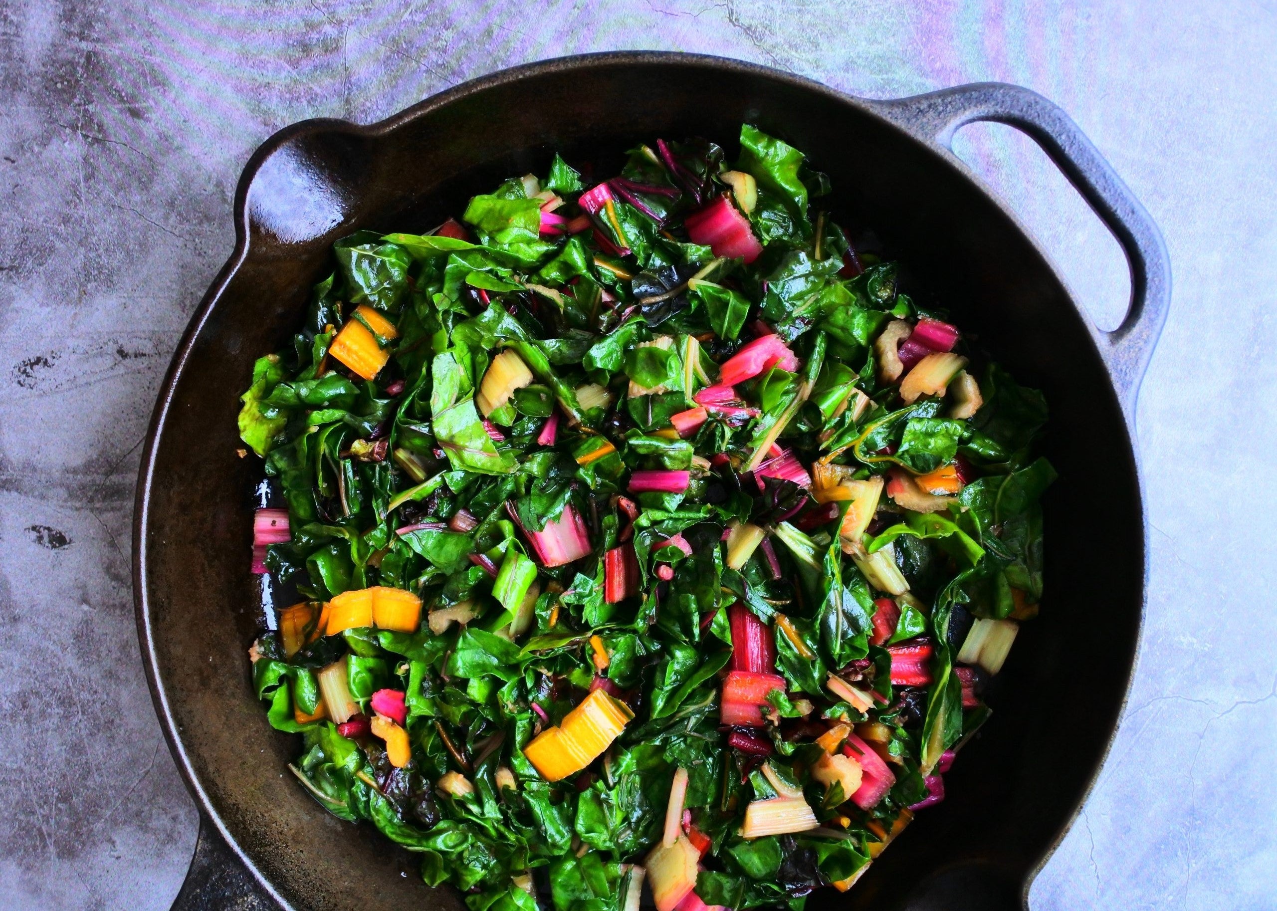 Sautéed Rainbow Chard with Garlic