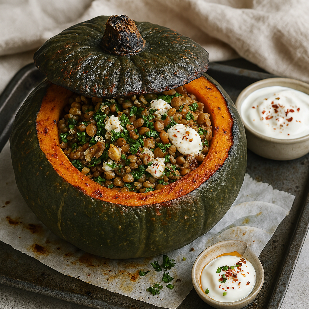 Lentil Stuffed Pumpkin