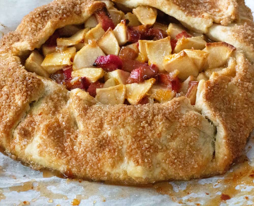 Rhubarb and Apple Foldover Tart