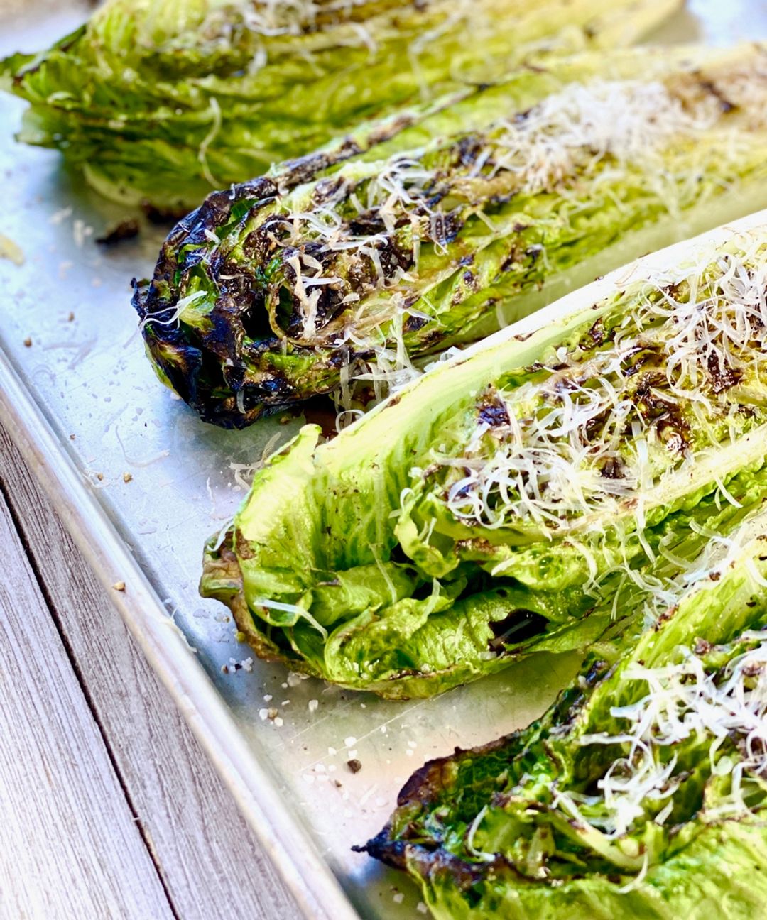 Grilled Cos Lettuce with Parmesan & Lemon