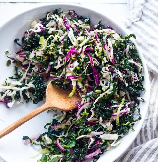 Kohlrabi, Carrot & Kale Coleslaw w/ Honey Dijon Dressing