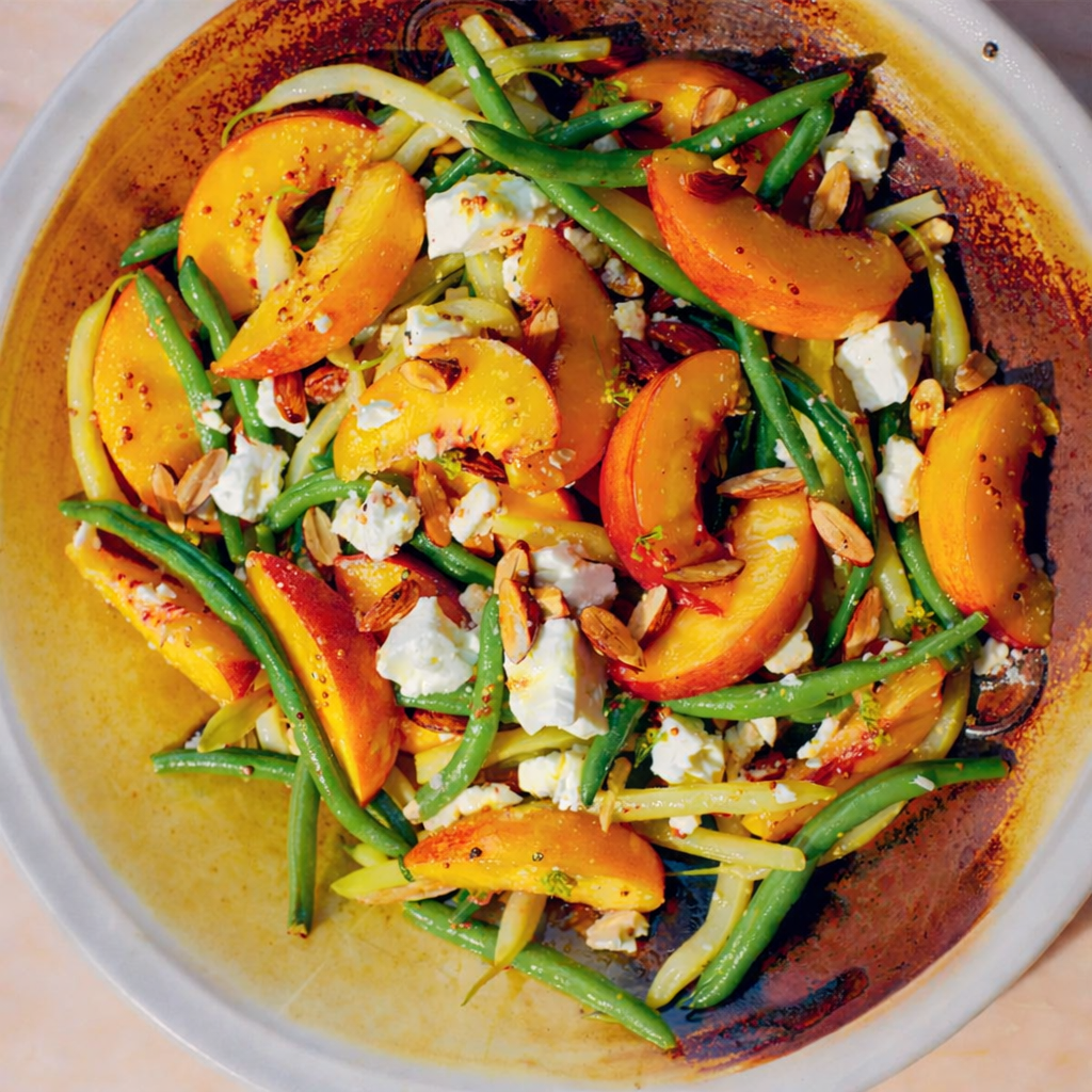 Green Bean, Grilled Nectarine & Feta Salad