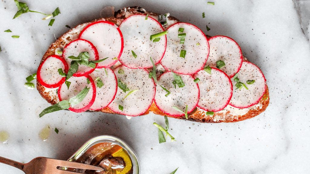 Radish on Buttered Toast