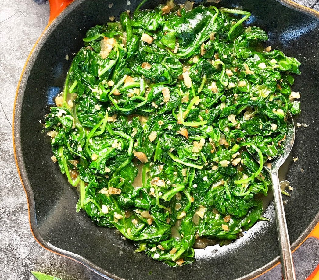 Sautee Spinach and Parmesan